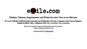 What Exile.com website looked like in 2014 (9 years ago)