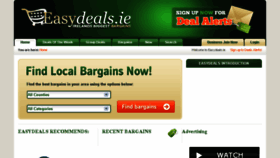 What Easydeals.ie website looked like in 2014 (9 years ago)