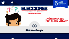 What Elecciones.com.co website looked like in 2014 (9 years ago)