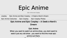 What Epic-anime.com website looked like in 2014 (9 years ago)