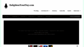 What Enlightenyourday.com website looked like in 2014 (9 years ago)