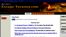 What Escapetyranny.com website looked like in 2014 (9 years ago)