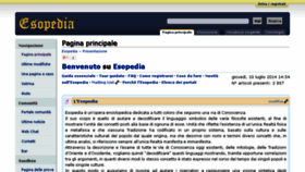 What Esopedia.it website looked like in 2014 (9 years ago)