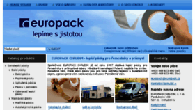 What Europack.cz website looked like in 2014 (10 years ago)