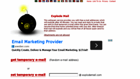 What Explodemail.com website looked like in 2014 (9 years ago)