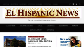 What Elhispanicnews.com website looked like in 2014 (9 years ago)