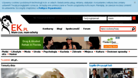 What Ek.pl website looked like in 2014 (9 years ago)