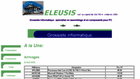 What Eleusis.biz website looked like in 2014 (9 years ago)