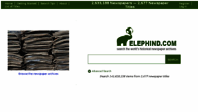 What Elephind.com website looked like in 2014 (9 years ago)