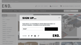 What Endclothing.co.uk website looked like in 2014 (9 years ago)