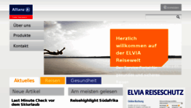 What Elvia-reisewelt.de website looked like in 2015 (9 years ago)