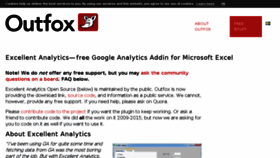 What Excellentanalytics.com website looked like in 2015 (9 years ago)