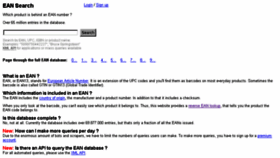 What Ean-search.org website looked like in 2015 (9 years ago)
