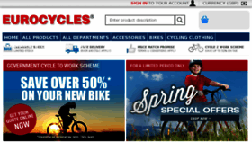 What Eurocycles.ie website looked like in 2015 (9 years ago)