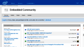 What Embedded.communities.intel.com website looked like in 2015 (9 years ago)