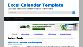 What Excelcalendartemplate.com website looked like in 2015 (9 years ago)