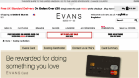 What Evanscard.co.uk website looked like in 2015 (9 years ago)