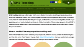 What Ems-tracking.org website looked like in 2015 (9 years ago)
