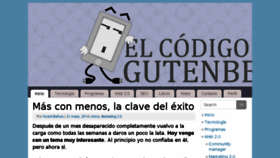 What Elcodigogutenberg.com website looked like in 2015 (9 years ago)