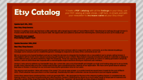 What Etsycatalog.com website looked like in 2011 (13 years ago)