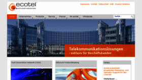 What Ecotel.net website looked like in 2015 (9 years ago)