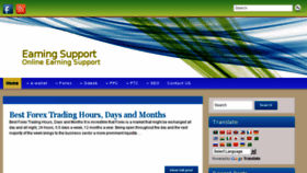 What Earningsupport.com website looked like in 2015 (9 years ago)