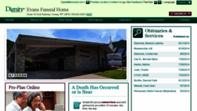 What Evans-funeralhome.com website looked like in 2015 (9 years ago)