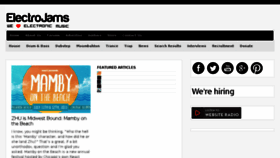 What Electrojams.com website looked like in 2015 (8 years ago)