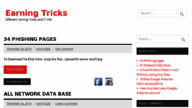 What Earningtricks.net website looked like in 2015 (8 years ago)