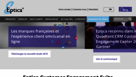 What Eptica.fr website looked like in 2015 (8 years ago)
