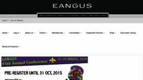 What Eangus.org website looked like in 2015 (8 years ago)