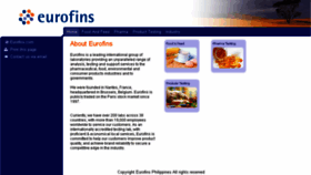 What Eurofins.ph website looked like in 2015 (8 years ago)