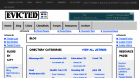 What Evicted.com website looked like in 2015 (8 years ago)