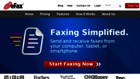 What Efax.ca website looked like in 2015 (8 years ago)