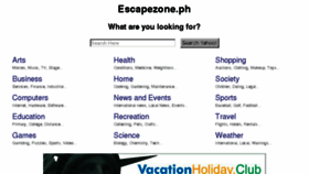 What Escapezone.ph website looked like in 2015 (8 years ago)
