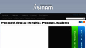 What Einam.lt website looked like in 2015 (8 years ago)