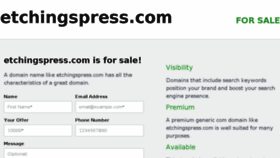 What Etchingspress.com website looked like in 2015 (8 years ago)