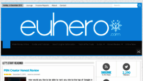 What Euhero.com website looked like in 2015 (8 years ago)