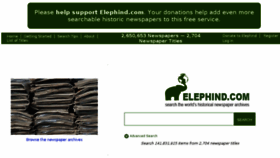 What Elephind.com website looked like in 2015 (8 years ago)