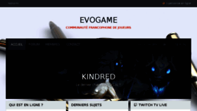 What Evogame.net website looked like in 2015 (8 years ago)
