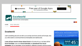 What Excelworld.net website looked like in 2015 (8 years ago)