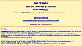 What Europanto.be website looked like in 2015 (8 years ago)