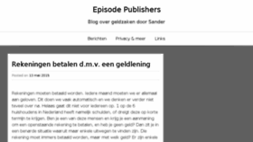 What Episode-publishers.nl website looked like in 2016 (8 years ago)