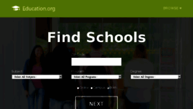 What Education.org website looked like in 2016 (8 years ago)