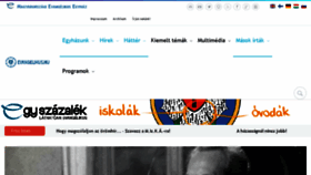 What Evangelikus.hu website looked like in 2016 (8 years ago)