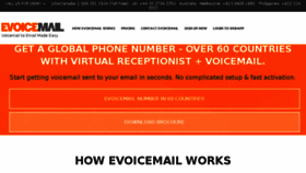 What Evoicemail.net website looked like in 2016 (8 years ago)