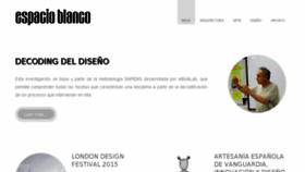 What Espacio-blanco.com website looked like in 2016 (8 years ago)
