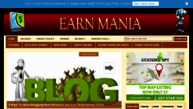 What Earnmania.com website looked like in 2016 (8 years ago)