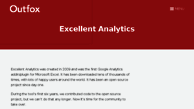 What Excellentanalytics.com website looked like in 2016 (8 years ago)