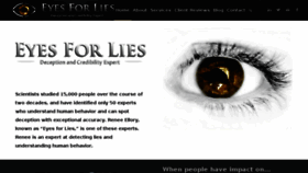 What Eyesforlies.com website looked like in 2016 (8 years ago)